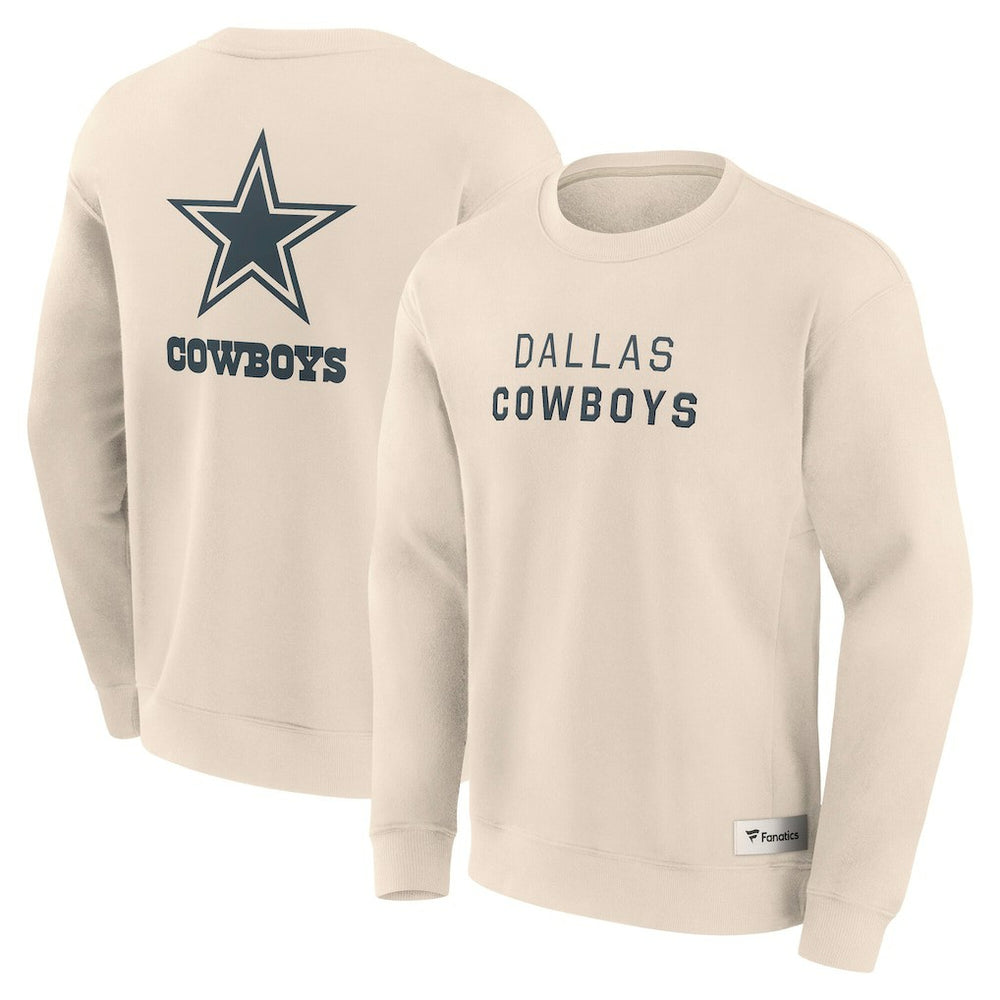 Dallas Cowboys Elements Future Ground Lettering Pullover Sweatshirt - Cream - Fanatics