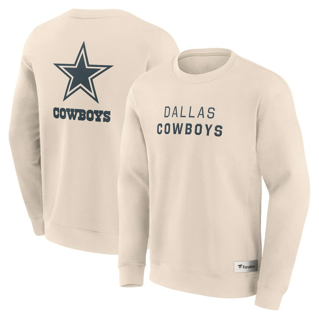 Dallas Cowboys Elements Future Ground Lettering Pullover Sweatshirt - Cream - Fanatics