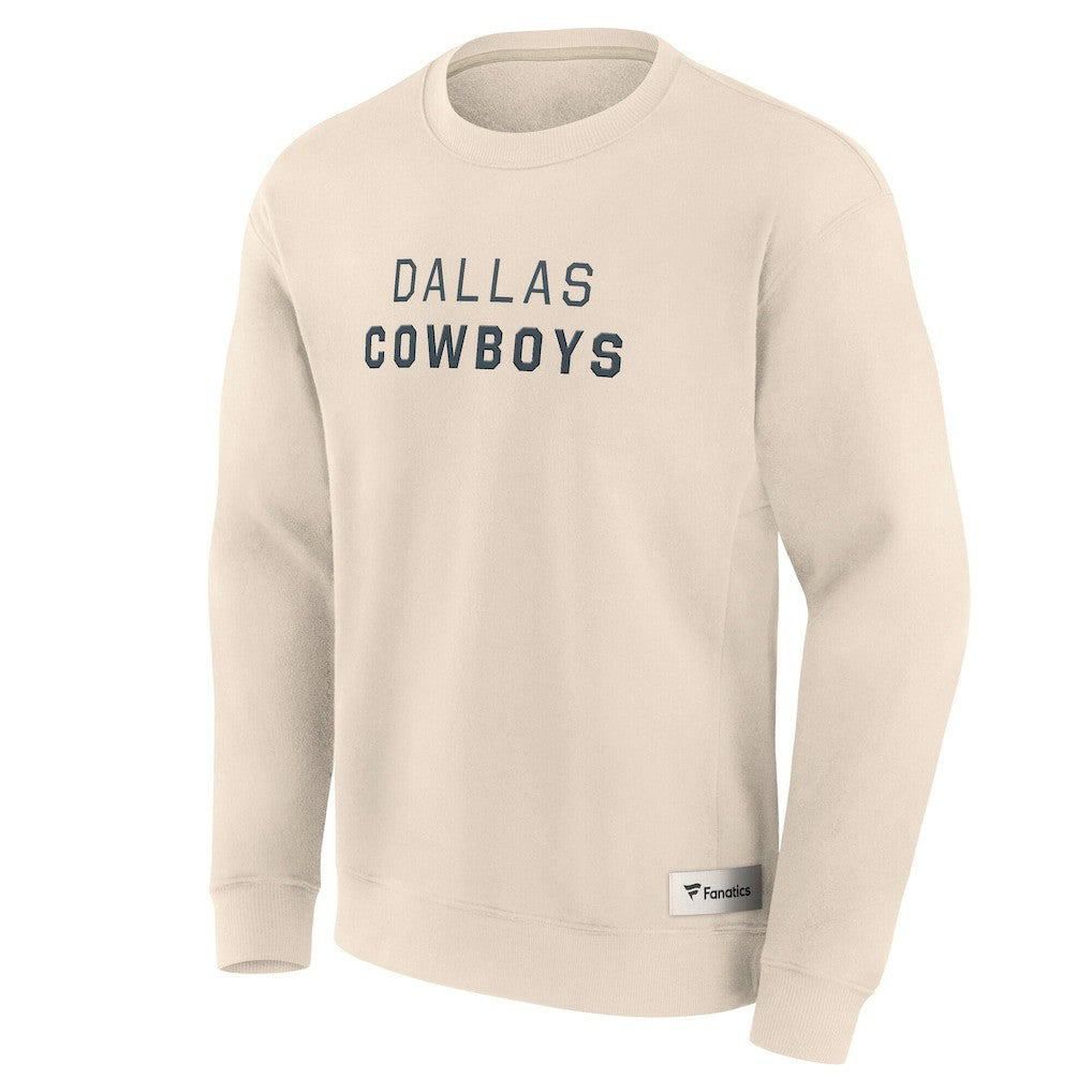 Dallas Cowboys Elements Future Ground Lettering Pullover Sweatshirt - Cream - Fanatics