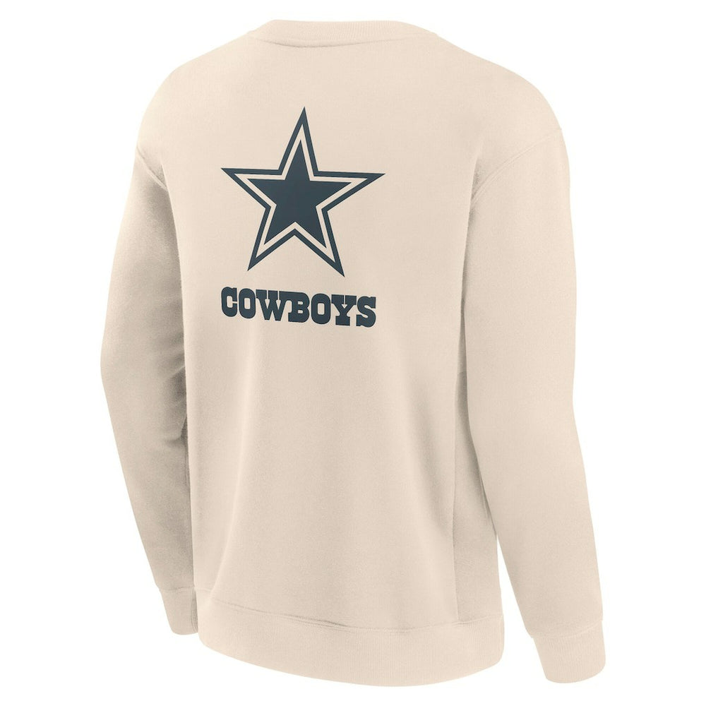 Dallas Cowboys Elements Future Ground Lettering Pullover Sweatshirt - Cream - Fanatics