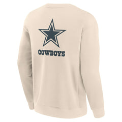 Dallas Cowboys Elements Future Ground Lettering Pullover Sweatshirt - Cream - Fanatics