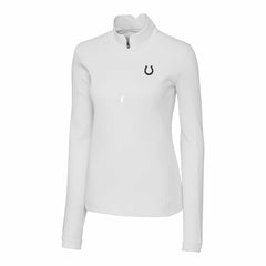Indianapolis Colts Cutter & Buck Women's Traverse Stretch DryTec Quarter-Zip Top - White - NFL