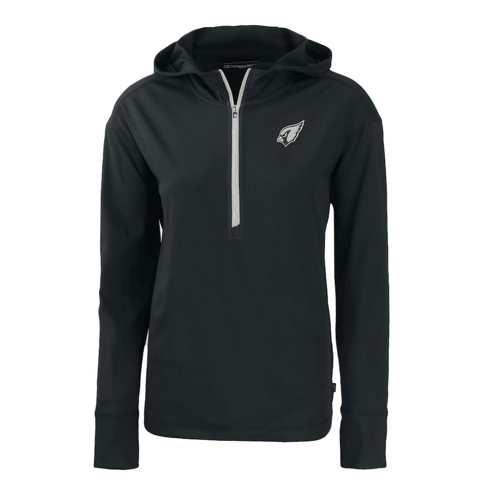 Arizona Cardinals Cutter & Buck Women's Daybreak Eco Recycled Half-Zip Hoodie - Black - NFL