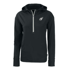 Arizona Cardinals Cutter & Buck Women's Daybreak Eco Recycled Half-Zip Hoodie - Black - NFL