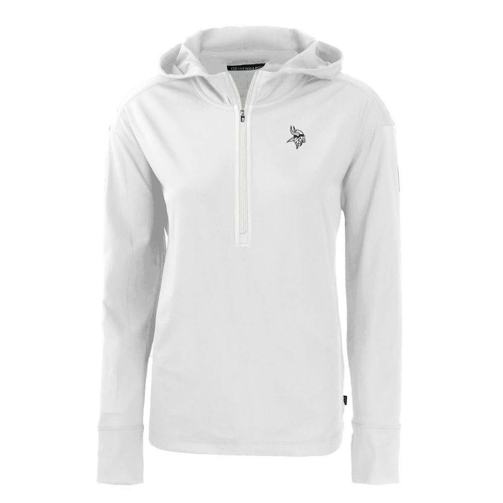 Minnesota Vikings Cutter & Buck Women's Daybreak Eco Recycled Half-Zip Hoodie - White - NFL