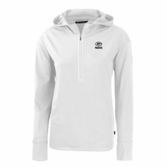 Green Bay Packers Cutter & Buck Women's Daybreak Eco Recycled Half-Zip Hoodie - White - NFL