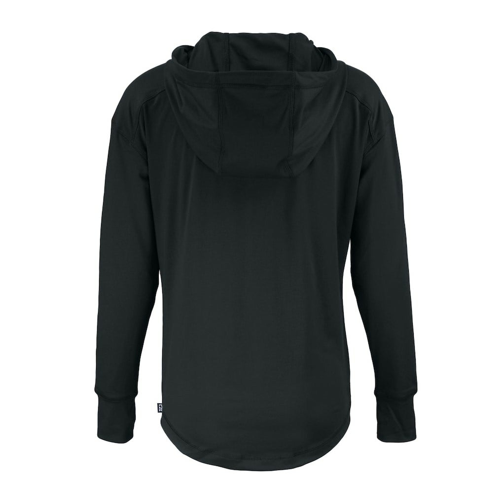 Denver Broncos Cutter & Buck Women's Daybreak Eco Recycled Half-Zip Hoodie - Black - NFL
