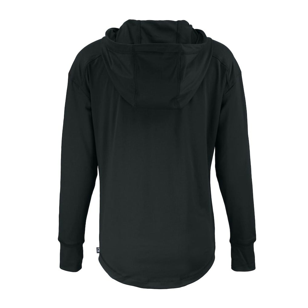 Denver Broncos Cutter & Buck Women's Daybreak Eco Recycled Half-Zip Hoodie - Black - NFL