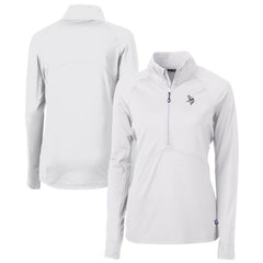 Minnesota Vikings Cutter & Buck Women's Adapt Eco Knit Stretch Recycled Half-Zip Pullover Top - White - NFL