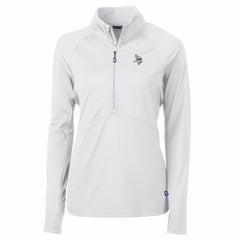 Minnesota Vikings Cutter & Buck Women's Adapt Eco Knit Stretch Recycled Half-Zip Pullover Top - White - NFL