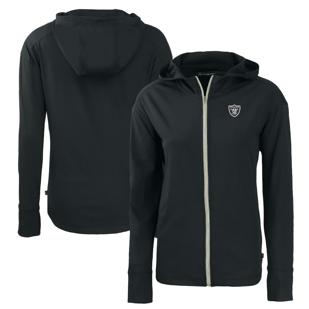 Las Vegas Raiders Cutter & Buck Women's Daybreak Eco Recycled Full-Zip Hoodie - Black - NFL