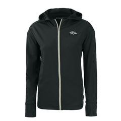 Baltimore Ravens Cutter & Buck Women's Daybreak Eco Recycled Full-Zip Hoodie - Black - NFL