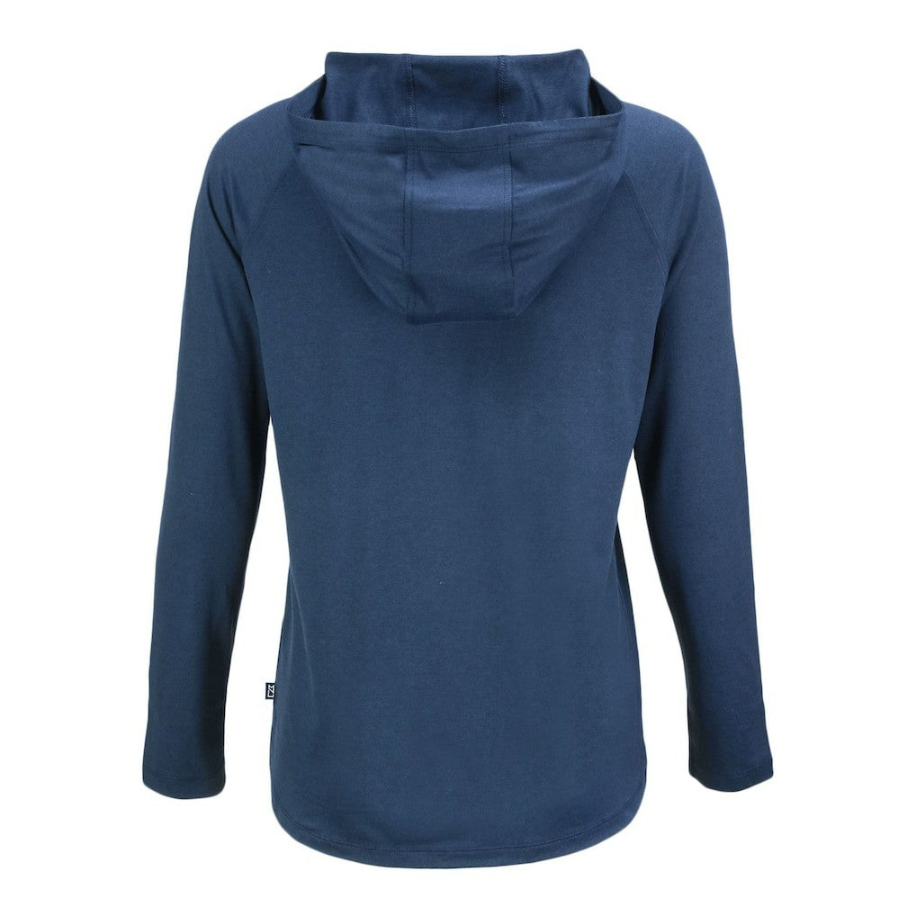 Chicago Bears Cutter & Buck Women's Coastline Epic Comfort Eco Recycled Long Sleeve Hoodie T-Shirt - Navy - NFL