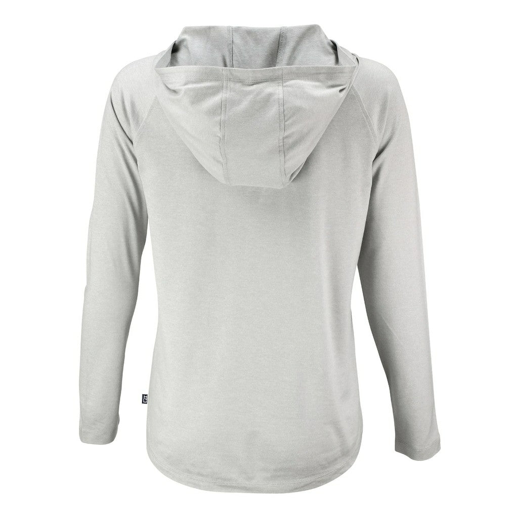 Kansas City Chiefs Cutter & Buck Women's Coastline Epic Comfort Eco Recycled Long Sleeve Hoodie T-Shirt - Gray - NFL