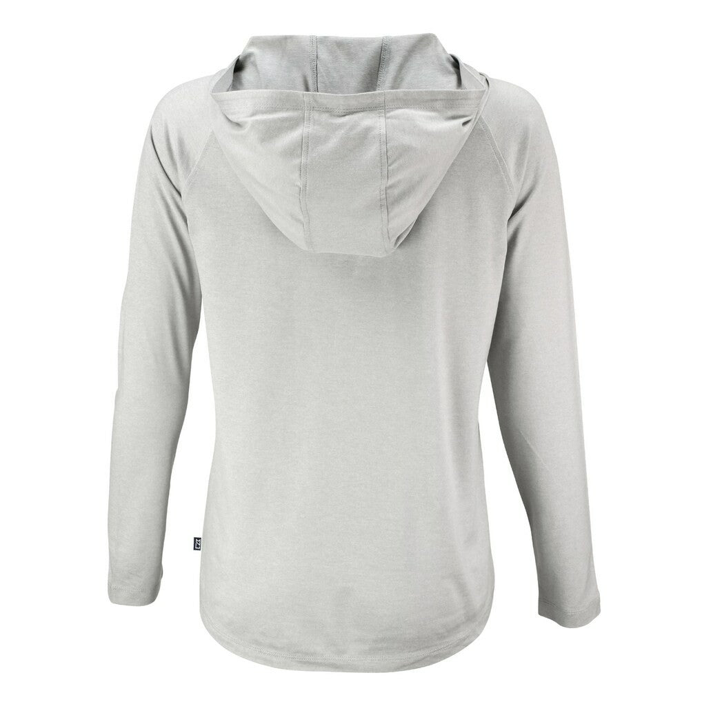 Green Bay Packers Cutter & Buck Women's Coastline Epic Comfort Eco Recycled Long Sleeve Hoodie T-Shirt - Gray - NFL