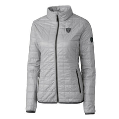 Las Vegas Raiders Cutter & Buck Women's Rainier PrimaLoft Eco Insulated Full-Zip Puffer Jacket - Gray - NFL