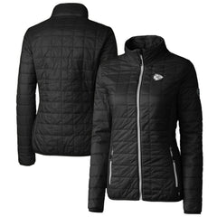 Kansas City Chiefs Cutter & Buck Women's Rainier PrimaLoft Eco Insulated Full-Zip Puffer Jacket - Black - NFL