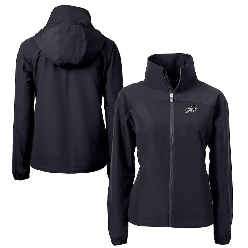 Buffalo Bills Cutter & Buck Women's Charter Eco Recycled Full-Zip Hoodie Jacket - Black - NFL