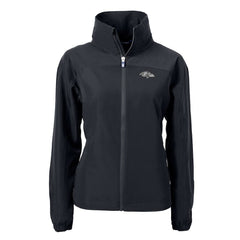 Baltimore Ravens Cutter & Buck Women's Charter Eco Recycled Full-Zip Hoodie Jacket - Black - NFL