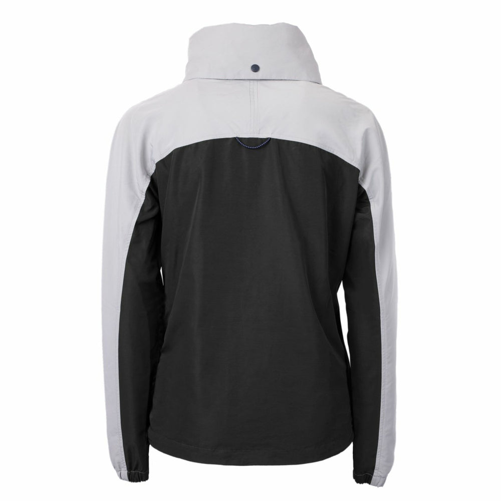 Green Bay Packers Cutter & Buck Women's Charter Eco Recycled Half-Zip Hoodie Anorak Jacket - Black/Gray - NFL
