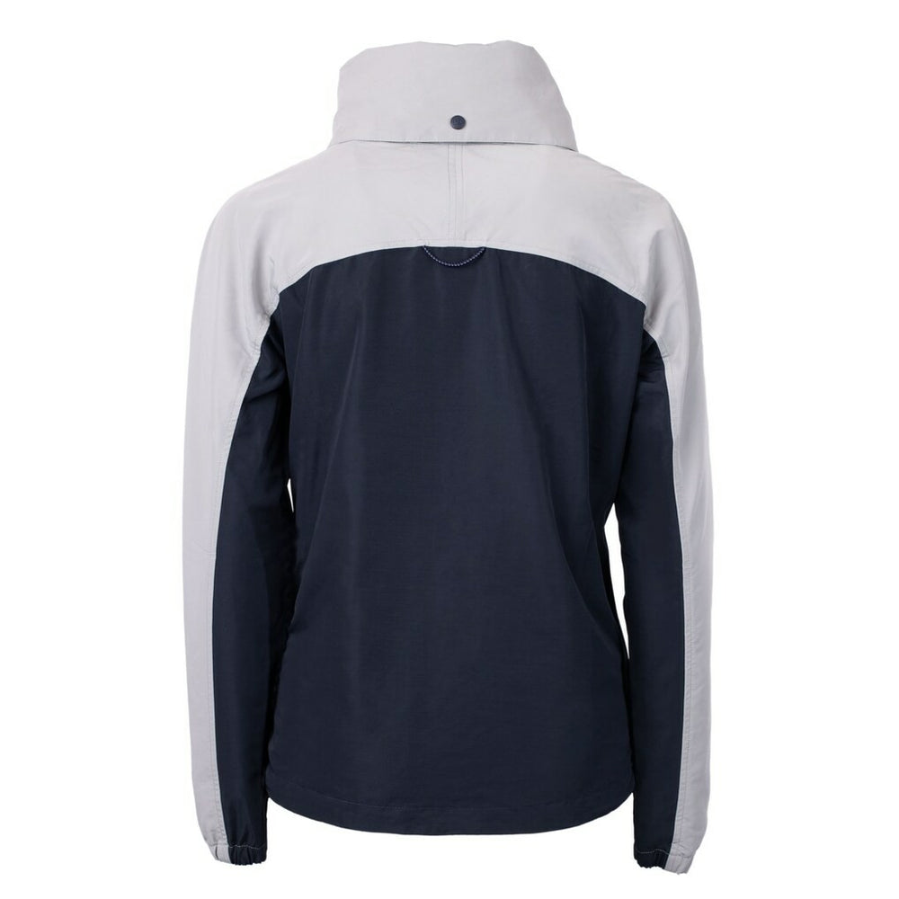 Chicago Bears Cutter & Buck Women's Charter Eco Recycled Half-Zip Hoodie Anorak Jacket - Navy/Gray - NFL