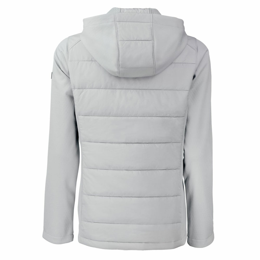 Detroit Lions Cutter & Buck Women's Evoke Hybrid Eco Softshell Recycled Full-Zip Hoodie Jacket - Gray - NFL