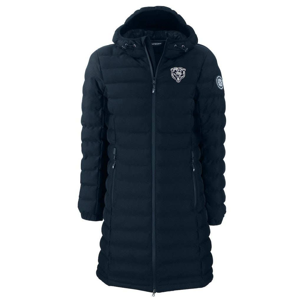 Chicago Bears Cutter & Buck Women's Mission Ridge Repreve Eco Insulated Full-Zip Hoodie Long Puffer Jacket - Navy - NFL