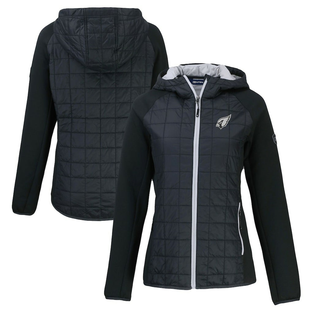 Arizona Cardinals Cutter & Buck Women's Rainier PrimaLoft Eco Hybrid Full-Zip Hoodie Jacket - Black - NFL