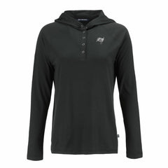 Tampa Bay Buccaneers Cutter & Buck Women's Coastline Epic Comfort Eco Recycled Long Sleeve Hoodie T-Shirt - Black - NFL