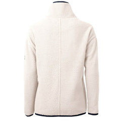 New England Patriots Cutter & Buck Women's Cascade Eco Sherpa Fleece Half-Zip Jacket - Oatmeal - NFL