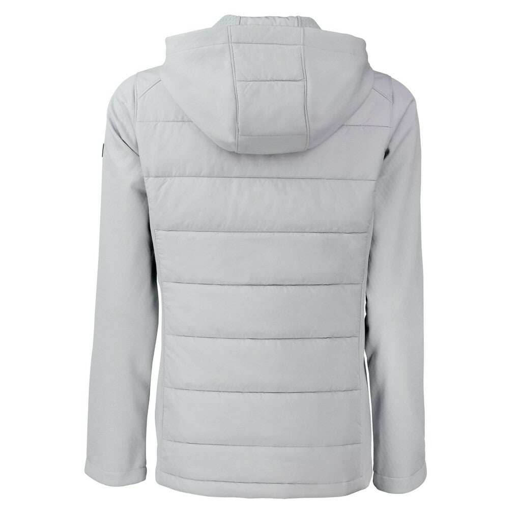 Minnesota Vikings Cutter & Buck Women's Evoke Hybrid Eco Softshell Recycled Full-Zip Hoodie Jacket - Gray - NFL