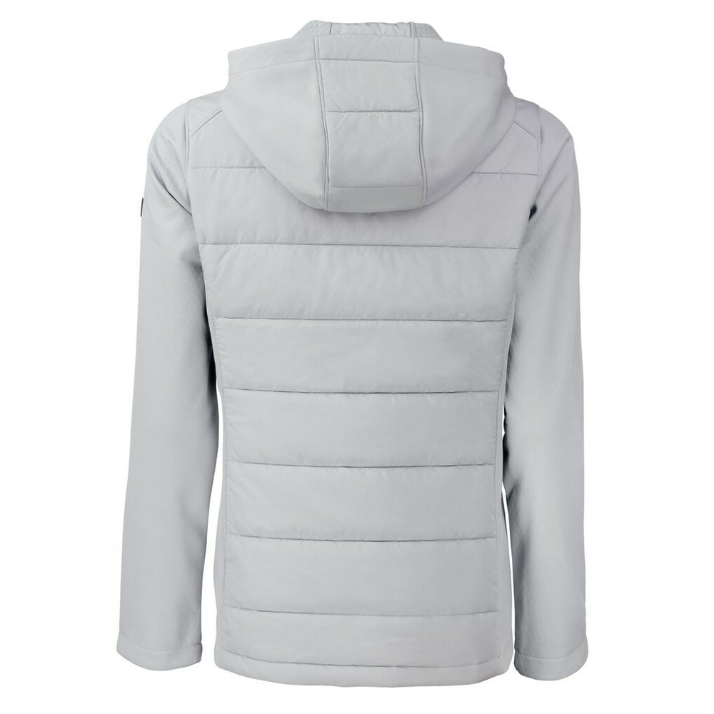 Minnesota Vikings Cutter & Buck Women's Evoke Hybrid Eco Softshell Recycled Full-Zip Hoodie Jacket - Gray - NFL