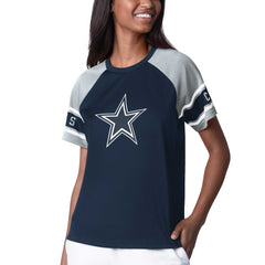 Dallas Cowboys Starter Women's 1st Rounder Color Block Raglan Top - Navy - NFL