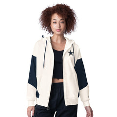 Dallas Cowboys Starter Women's Scrimmage Full-Zip Hoodie - White - NFL