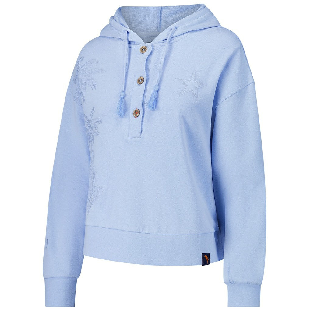 Dallas Cowboys Margaritaville Women's Island Dream Solid Pullover Hoodie - Light Blue - NFL