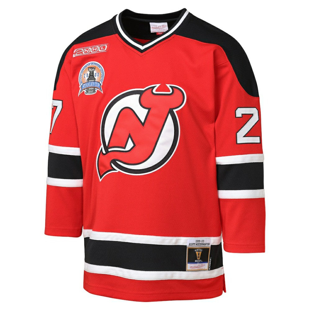 Scott Niedermayer New Jersey Devils Mitchell & Ness Youth  1999/00 Power Play Player Jersey - Red | NHL Lifestyle