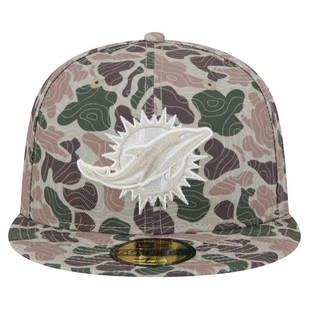 Miami Dolphins New Era Geo Camo 59FIFTY Fitted Hat - NFL