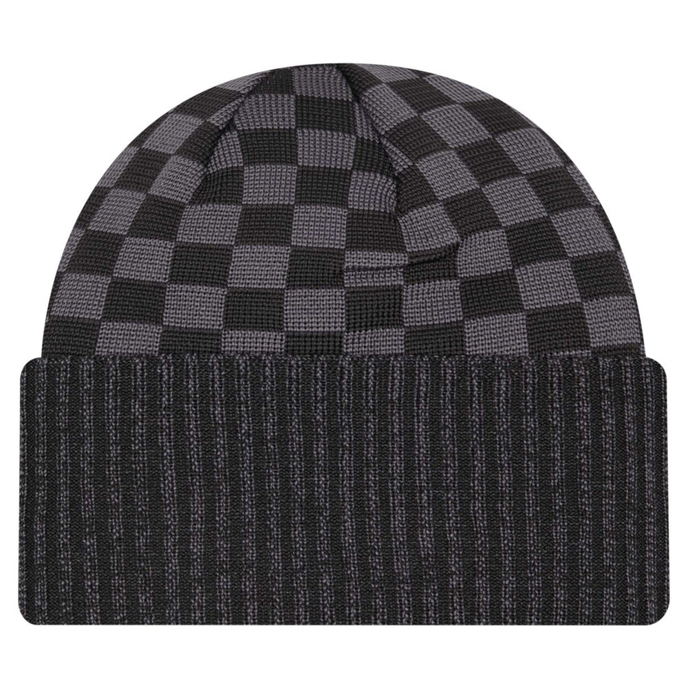 New York Jets New Era Checkered Cuffed Knit Hat - Black - NFL