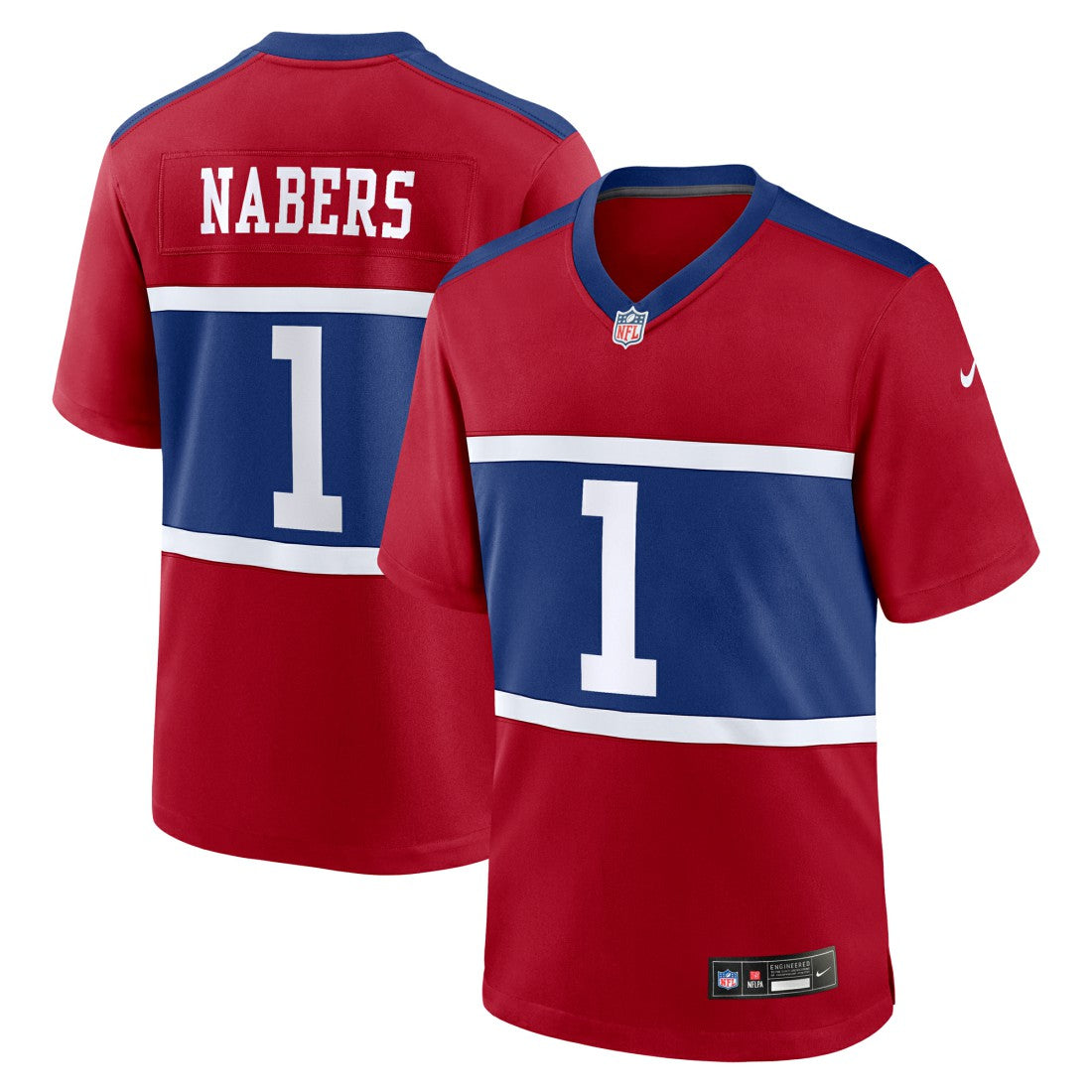 Malik Nabers New York Giants Youth Game Jersey - Red - Nike
