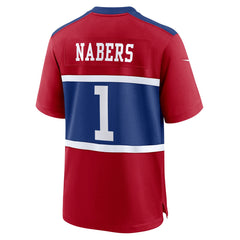 Malik Nabers New York Giants Youth Game Jersey - Red - Nike