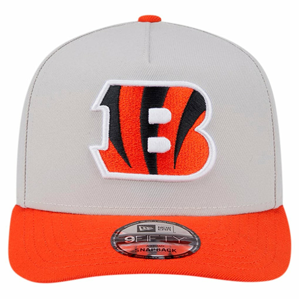 Cincinnati Bengals New Era Decent 9FIFTY A-Frame Snapback Hat - Stone - NFL