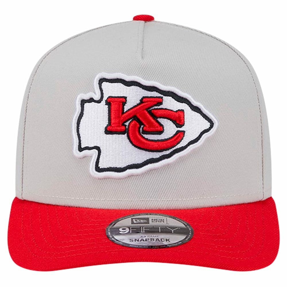 Kansas City Chiefs New Era Decent 9FIFTY A-Frame Snapback Hat - Stone - NFL