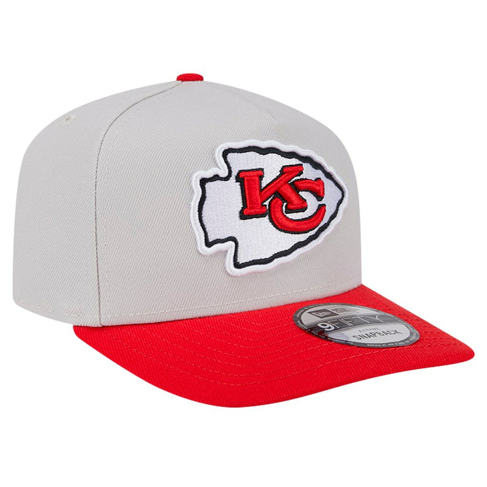 Kansas City Chiefs New Era Decent 9FIFTY A-Frame Snapback Hat - Stone - NFL