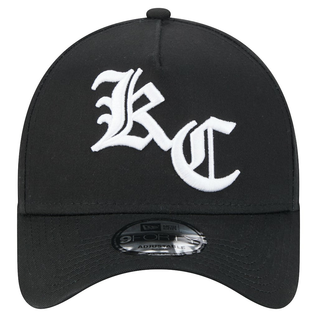 Kansas City Chiefs New Era Mystic 9FORTY A-Frame Adjustable Hat - Black - NFL