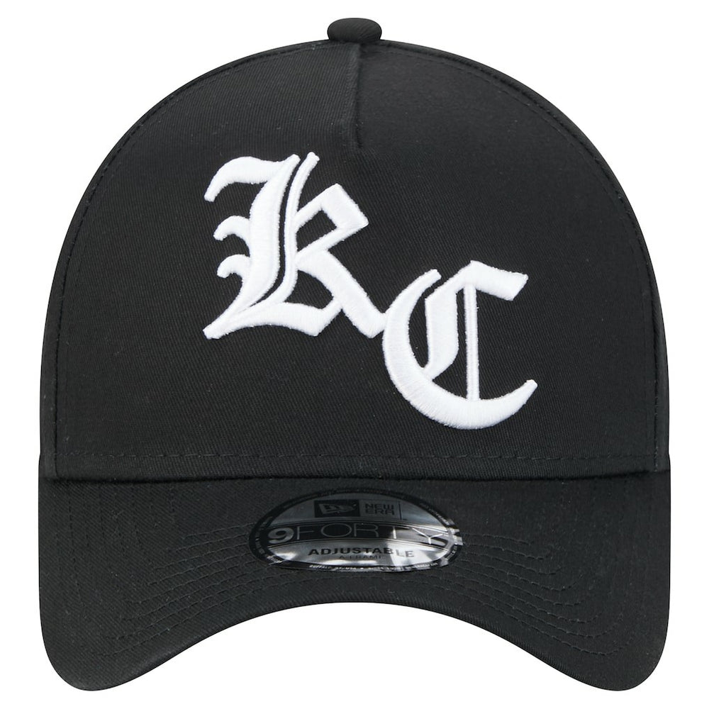 Kansas City Chiefs New Era Mystic 9FORTY A-Frame Adjustable Hat - Black - NFL