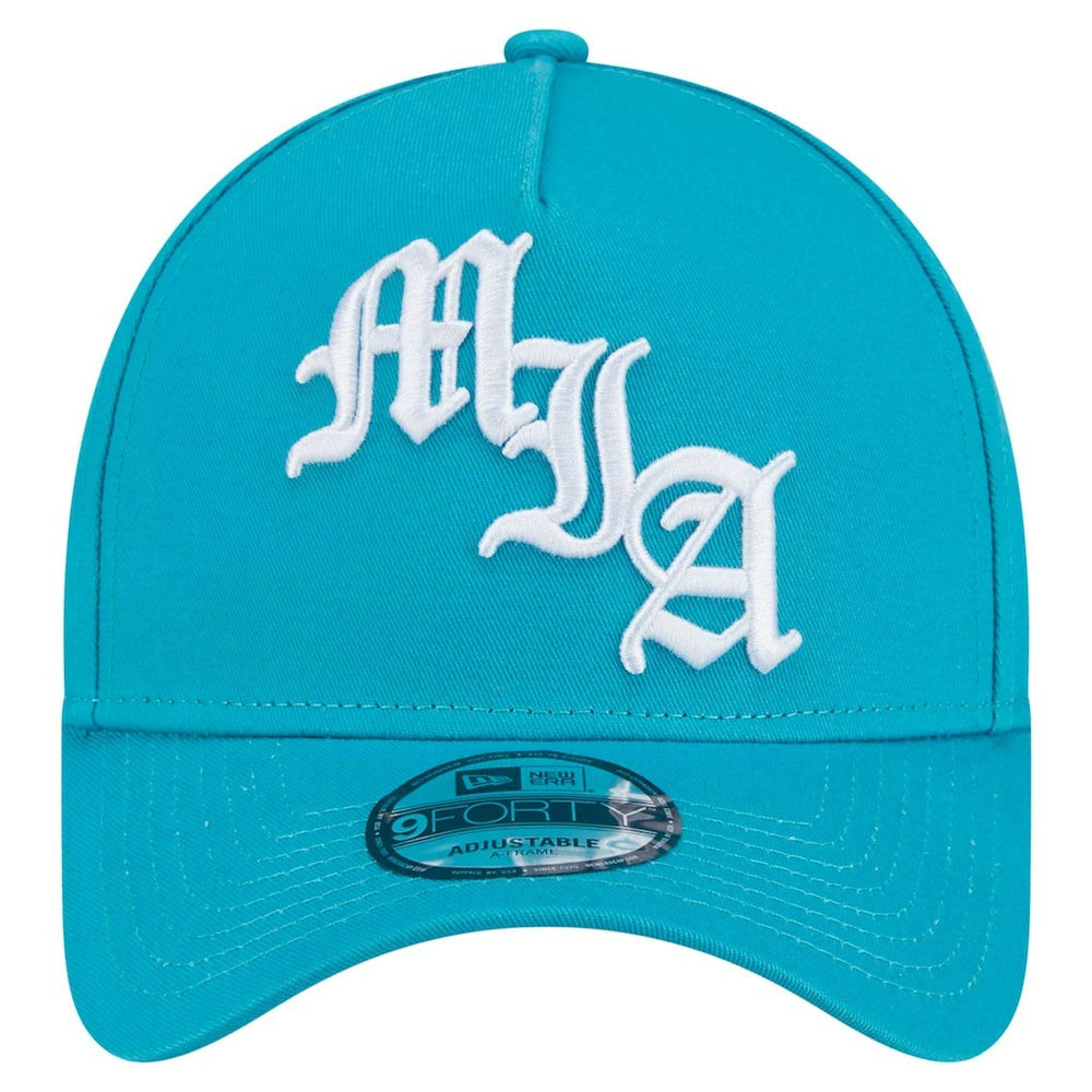 Miami Dolphins New Era Mystic 9FORTY A-Frame Adjustable Hat - Aqua - NFL