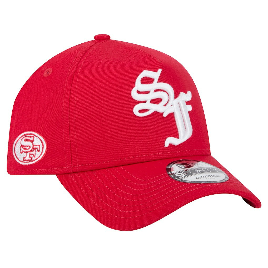 San Francisco 49ers New Era Mystic 9FORTY A-Frame Adjustable Hat - Scarlet - NFL