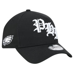 Philadelphia Eagles New Era Mystic 9FORTY A-Frame Adjustable Hat - Black - NFL