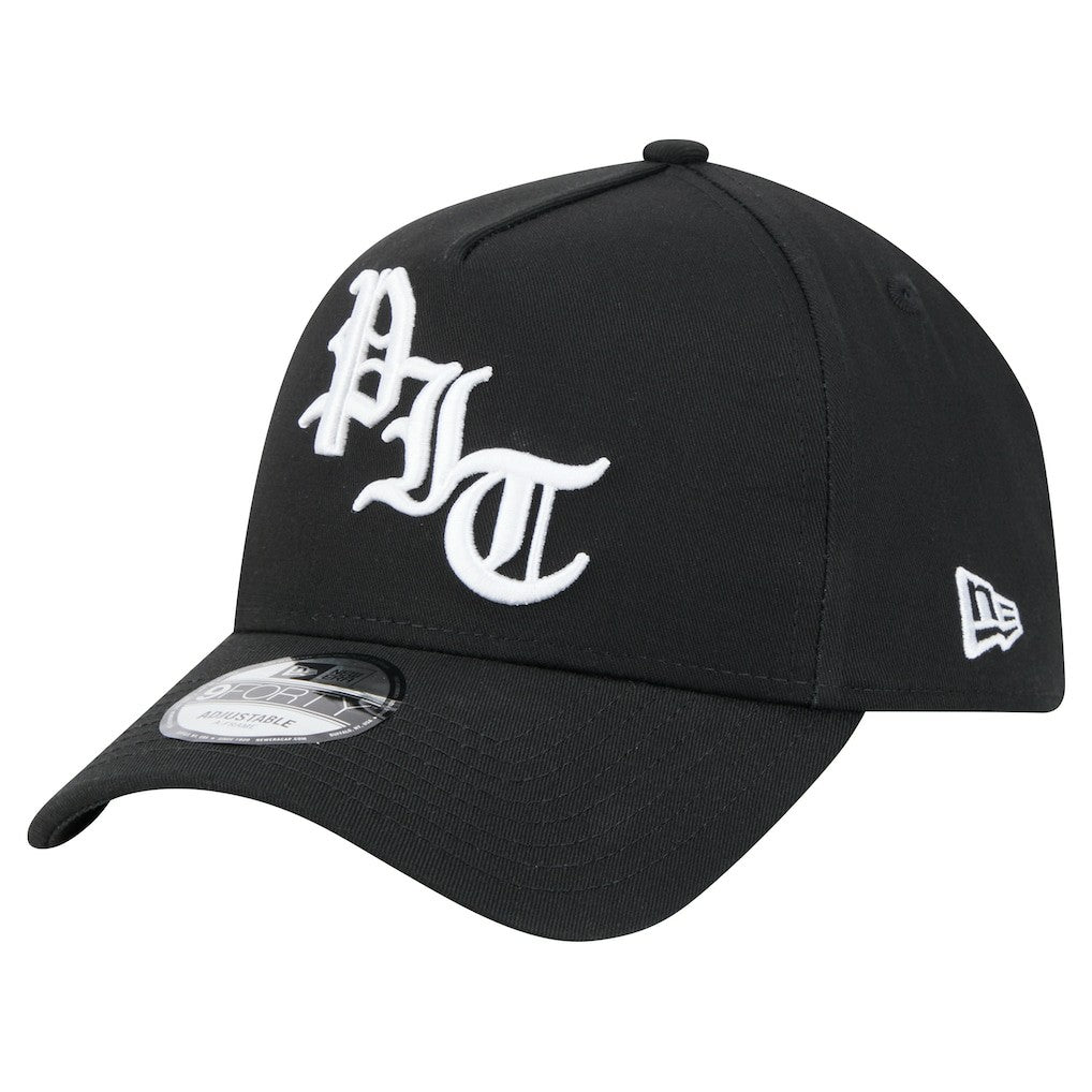 Pittsburgh Steelers New Era Mystic 9FORTY A-Frame Adjustable Hat - Black - NFL