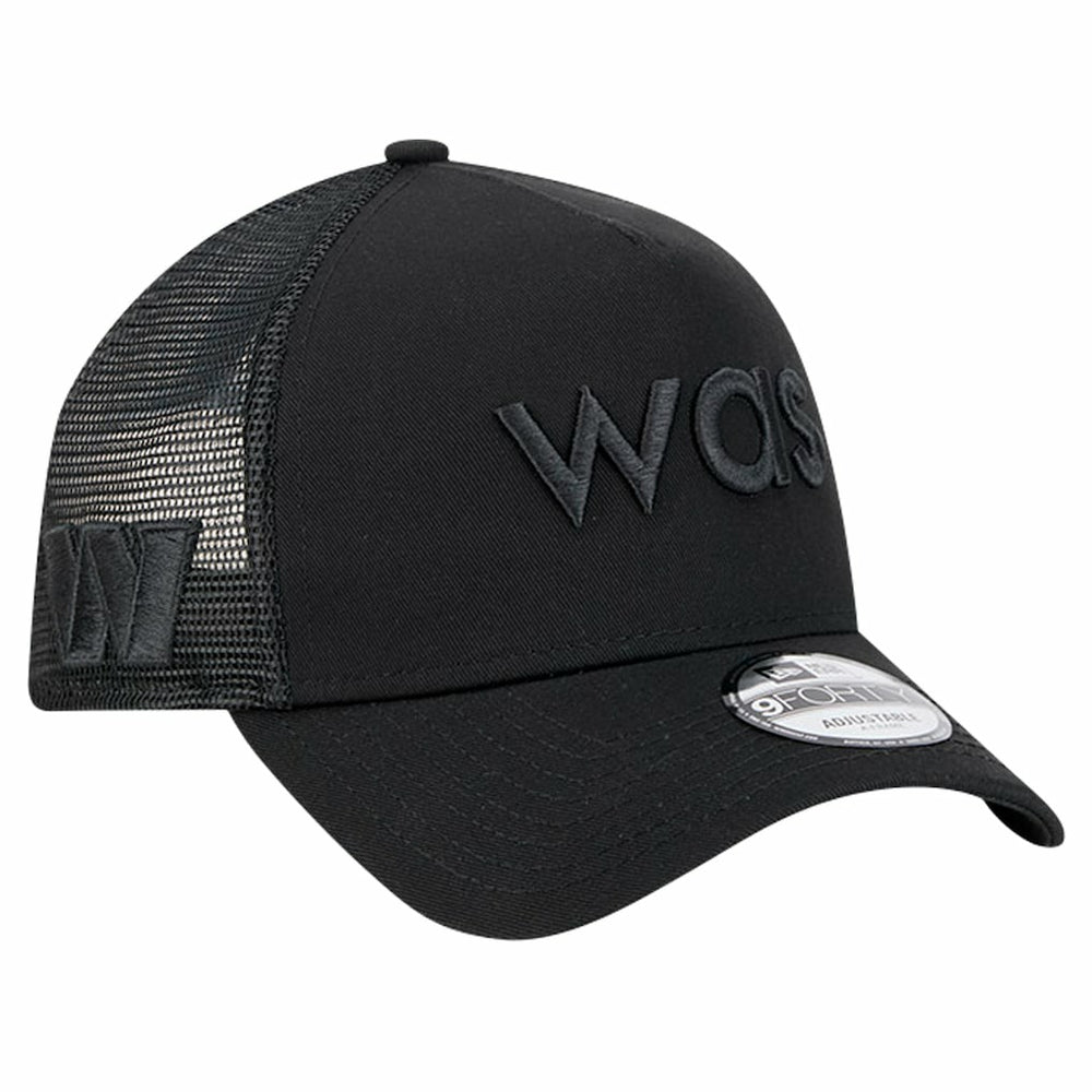 Washington Commanders New Era Domain 9FORTY A-Frame Trucker Adjustable Hat - Black - NFL
